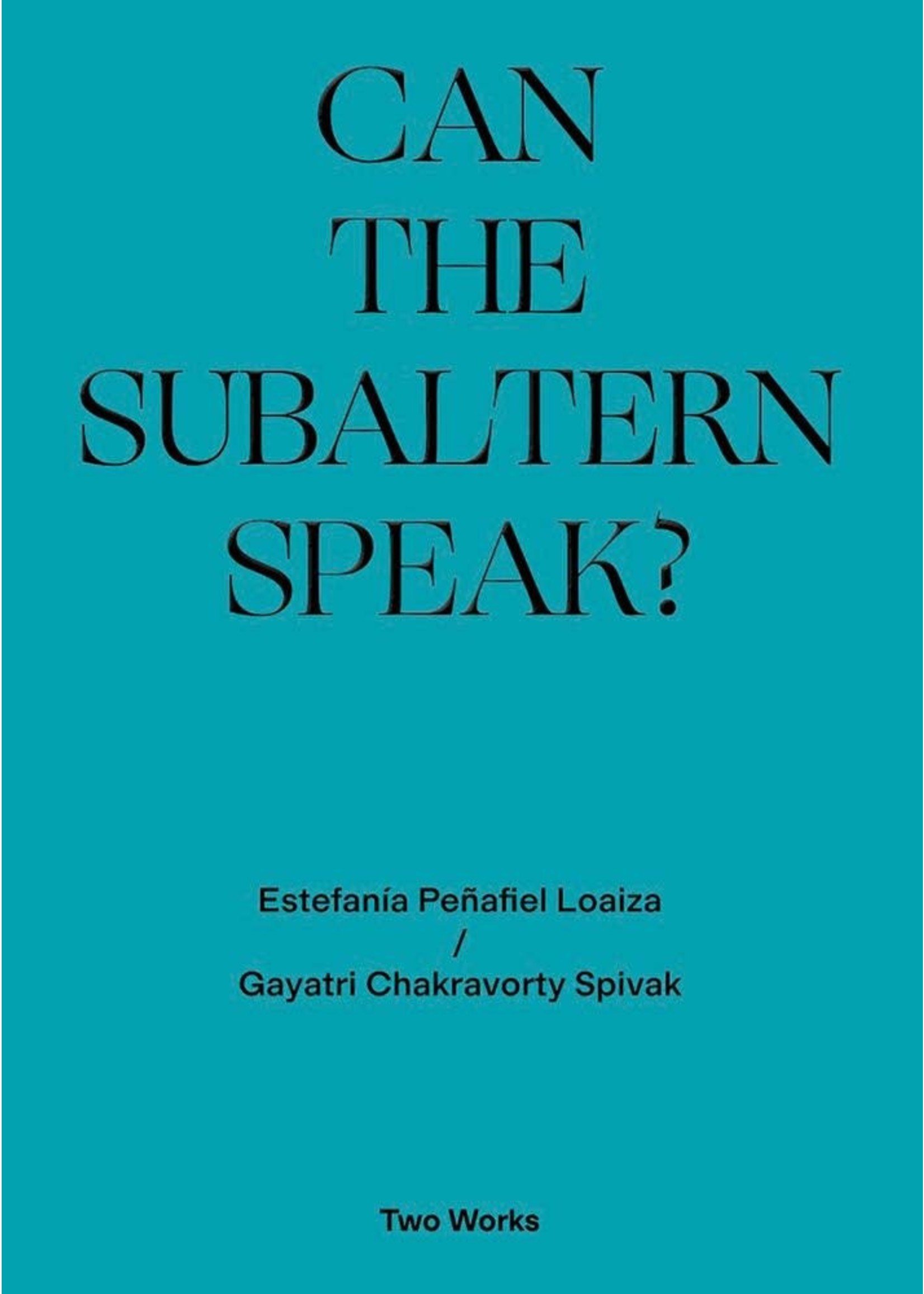 Afterall Books Can the Subaltern Speak?