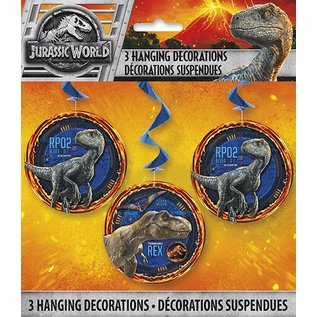 Jurassic World 2 Hanging Swirl Decoration 3/pk (26"L)