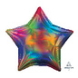18" Irdescent Rainbow Star Foil Balloon