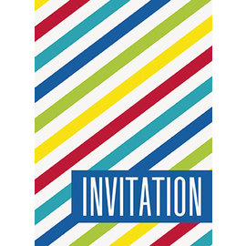Bright Striped Invitations