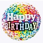 18" Happy Birthday Rainbow Confetti Foil Balloon