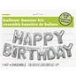 HAPPY BIRTHDAY - Air Only Foil Banner Kit - Silver