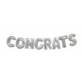 CONGRATS - Air Only Foil Banner Kit - Silver