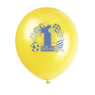Latex 12" Balloons - 1ST Birthday Boy