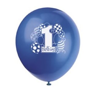 Latex 12" Balloons - 1ST Birthday Boy