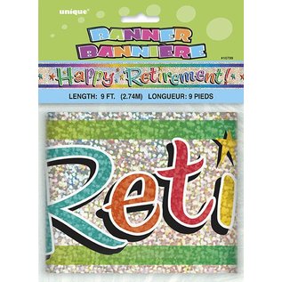 HAPPY RETIREMENT Foil Banner