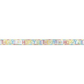 HAPPY BIRTHDAY Rainbow Foil Banner