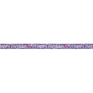 HAPPY BIRTHDAY Blossom Foil Banner