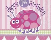 1st Birthday Pink Ladybug