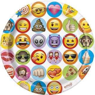 Emoji 9" Paper Plates 8/pk