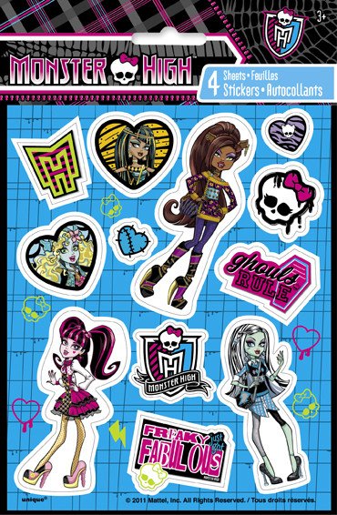 monster high stickers a z rentals