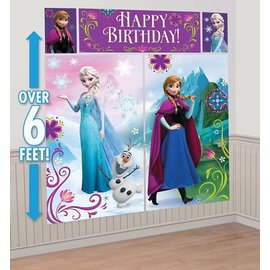 Disney Frozen 5pc Wall Decorations Kit (Scene Setter)