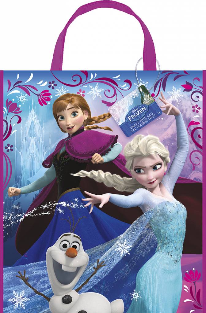 Disney Frozen Plastic Tote Bag 13Hx11W (Sold Individually) - A-Z Rentals