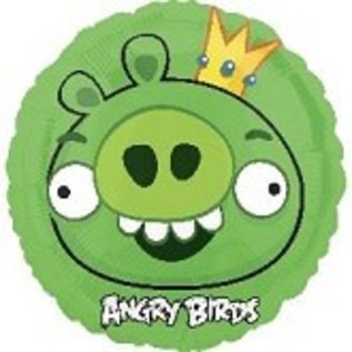 18" Angry Birds Green Pig Foil Balloon