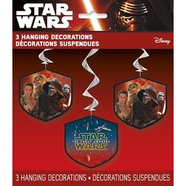 Star Wars Hanging Swirl Decorations 3/pk (26"L)