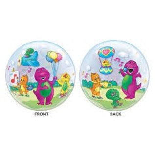 22" Barney Bubbles Stretchy Foil Balloon
