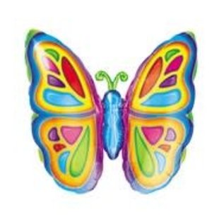 25" Bright Color Butterfly Foil Balloon