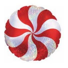 18" Candy Red Peppermint Dazzeloon Boil Balloon