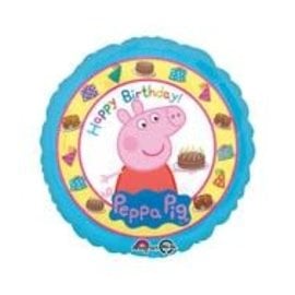 18" Peppa Pig Happy Birthday Foil Balloon