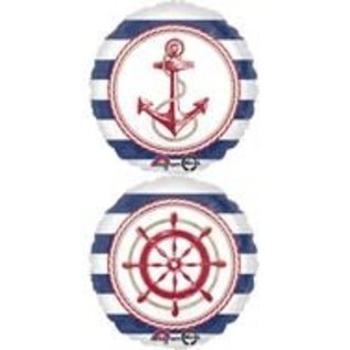 18" Anchors Aweigh Nautical Foil Balloon