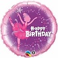 18" Happy Birthday Ballerina Foil Balloon
