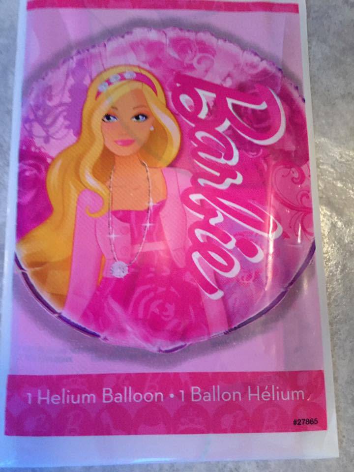 barbie foil balloon