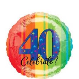 18" 40th Birthday Celebrate Foil Balloon