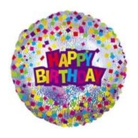 18" Happy Birthday Confettii Dazzaloon Foil Balloon
