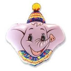 31" Circus Elephant Head Foil Balloon