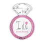 27" Wedding Ring Pink "I Do" Foil Balloon
