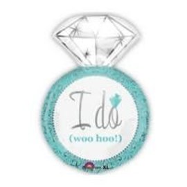 27" Wedding Ring Blue "I Do" Foil Balloon