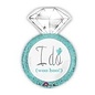 27" Wedding Ring Blue "I Do" Foil Balloon