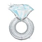 27" Wedding Ring Holographic Foil Balloon