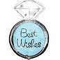 27" Wedding Ring "Best Wishes" Foil Balloon