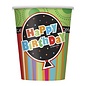 Birthday Stripes 9oz. Paper Cups