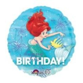 18" Little Mermaid Ariel Happy Birthday Dream Big Foil Balloon