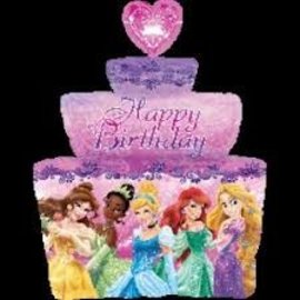 28" Princess Cake Happy Bithday Foil Balloon