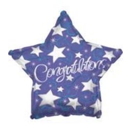 18" Congratulations Star Foil Balloon
