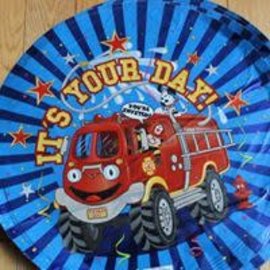 18" Fire Truck "Its Your Day" Foil Balloon