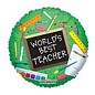 18" "Worlds Best Teacher" Foil Balloon
