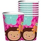 Monkey (Pink) 9oz. Paper Cups