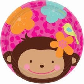 Monkey (Pink) 7" Plates