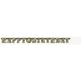 Camo Jointed Happy Birthday Banner