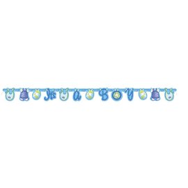 Baby Shower Blue Clothes Pins Jointed Banner