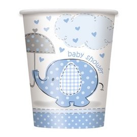 Baby Shower Blue Elephants 9oz. Paper Cups