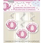 Baby Shower Pink Elephants Hanging Swirl Decoraiton Kit 3/pk