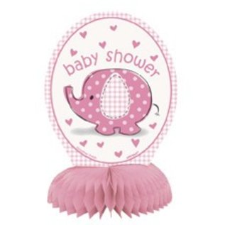 Baby Shower Pink Elephants Mini Table Decoration Kit 4/pk