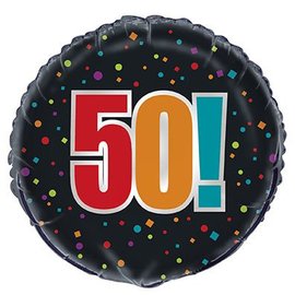 18" 50th Birthday Cheer Foil Balloon