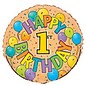 18" Happy 1st Birthday Foil Balloon
