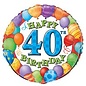 18" Happy 40th Birthday Foil Balloon